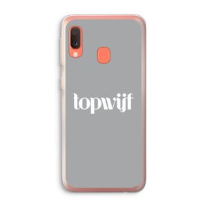 Topwijf Grijs Wit: Samsung Galaxy A20e Transparant Hoesje