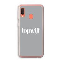 Topwijf Grijs Wit: Samsung Galaxy A20e Transparant Hoesje Topwijf Grijs Wit: Samsung Galaxy A20e Transparant Hoesje