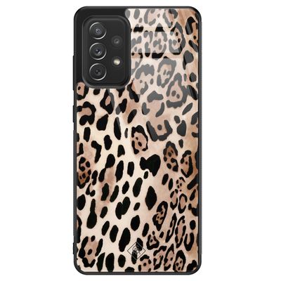 Samsung Galaxy A52s glazen hardcase - Golden wildcat
