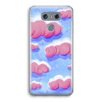 Roze wolken met vogels: LG G6 Transparant Hoesje