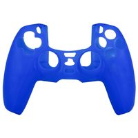 Silicone Case Cover Skin voor PS5 DualSense Controller - Blauw - thumbnail