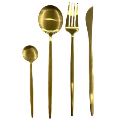 Bestekset 6 personen - 24 delig - goud - RVS - serviesset - bestek