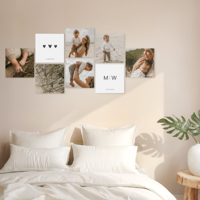 Forex wandpaneel met foto of naam - Vierkant - 8 stuks