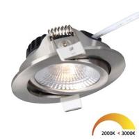 EcoDim LED inbouwspot 5W DimToWarm 85mm 36gr rond verstelbaar geschuurd staal - LED4720