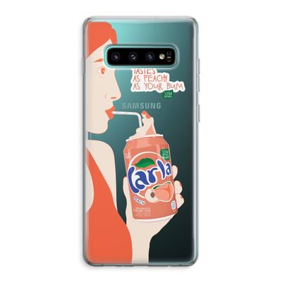 Peach please!: Samsung Galaxy S10 Plus Transparant Hoesje