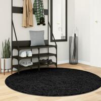 Vloerkleed OVIEDO laagpolig Ø 160 cm zwart