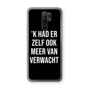 Meer verwacht - Zwart: Xiaomi Redmi 9 Transparant Hoesje