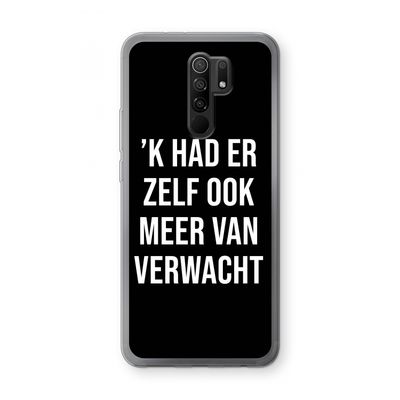 Meer verwacht - Zwart: Xiaomi Redmi 9 Transparant Hoesje
