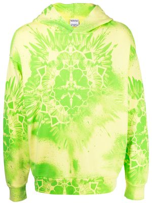 Marcelo Burlon County of Milan hoodie à imprimé tie dye - Jaune