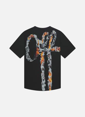 Off The Pitch Smoke Regular Fit T-Shirt Heren Zwart - Maat L - Kleur: Zwart | Soccerfanshop