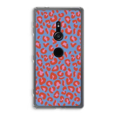 Leopard blue: Sony Xperia XZ2 Transparant Hoesje