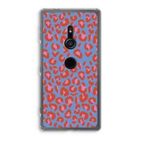 Leopard blue: Sony Xperia XZ2 Transparant Hoesje