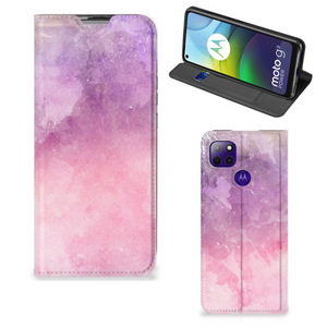 Bookcase Motorola Moto G9 Power Pink Purple Paint