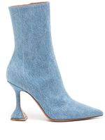 Amina Muaddi bottines Giorgia 100 mm - Bleu