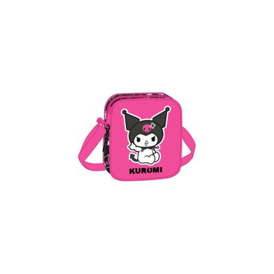 Schoudertas Kuromi Zwart Fuchsia 16 x 18 x 4 cm
