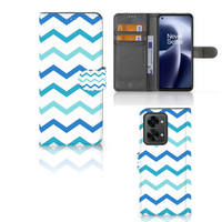 OnePlus Nord 2T Telefoon Hoesje Zigzag Blauw