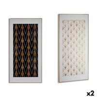 Canvas Gift Decor Geometrisch 61,5 x 3 x 121,5 cm (2 Stuks)