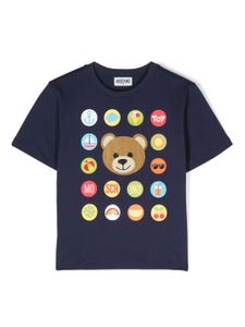 Moschino Kids t-shirt à motif Teddy Bear - Bleu