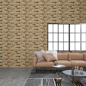 VidaXL Wandpanelen 10 st 3d donkerzand baksteen eps