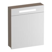 Brauer Promise Spiegelkast - 60 cm - met Verlichting - 1 Rechtsdraaiende Spiegeldeur - Mat Mokka