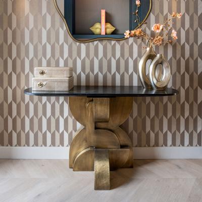 Richmond Sidetable 'Maddox' Marmer en Brass, 130cm