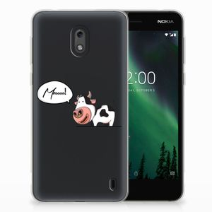 Nokia 2 Telefoonhoesje met Naam Cow