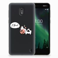 Nokia 2 Telefoonhoesje met Naam Cow - thumbnail