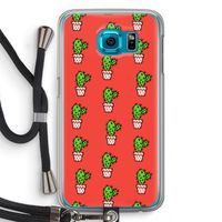 Mini cactus: Samsung Galaxy S6 Transparant Hoesje met koord