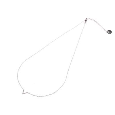 Go Dutch Label Ketting met V Zilver