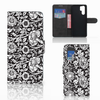 Huawei P30 Pro Hoesje Black Flowers - thumbnail