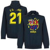 Barcelona F. De Jong 21 Gaudi Logo Hoodie