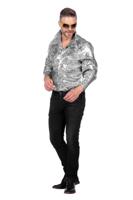 Party blouse disco zilver