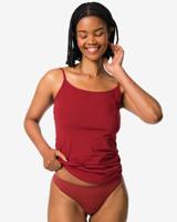 HEMA Damesstring naadloos micro donkerrood (donkerrood)