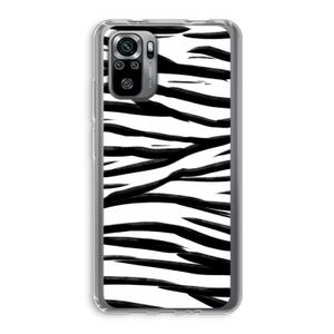 Zebra pattern: Xiaomi Redmi Note 10S Transparant Hoesje