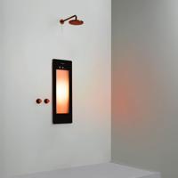 Sunshower Round Small One - Inbouw - Infrarood - 33 x 95 x 10 cm - Zwart