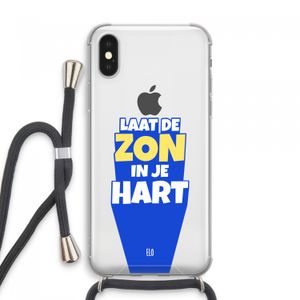 Laat de zon in je hart: iPhone XS Max Transparant Hoesje met koord