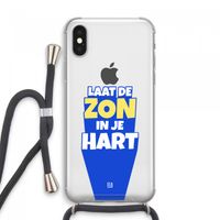 Laat de zon in je hart: iPhone XS Max Transparant Hoesje met koord
