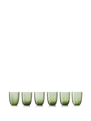 NasonMoretti lot de six verres Idra - Vert