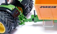 Siku John Deere 8R 410 met dubbele banden speelgoedtractor 1:32 metaal/kunststof groen afneembaar frontgewicht Ackermann besturing afneembare cabine voor- en achterhefinrichting - thumbnail