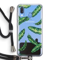 Lange bladeren: Samsung Galaxy A40 Transparant Hoesje met koord