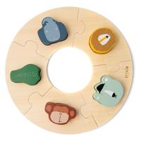 Trixie houten ronde puzzel dieren, 10st.