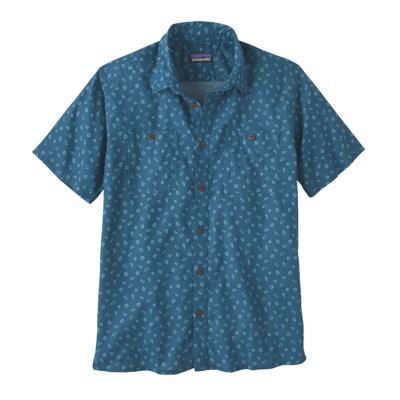 Patagonia Back Step Heren Overhemd Hexes: Wavy Blue M