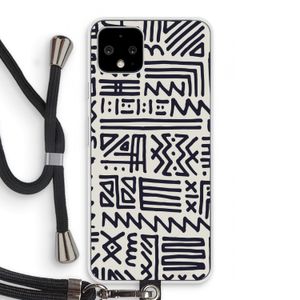 Marrakech print: Pixel 4 Transparant Hoesje met koord