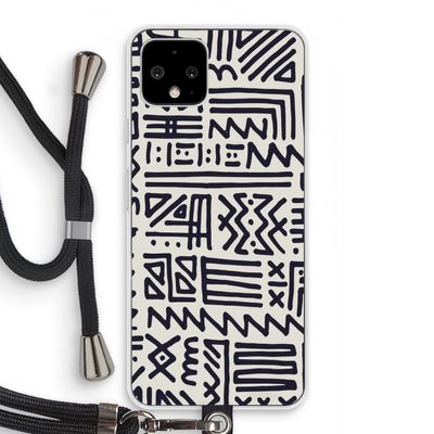 Marrakech print: Pixel 4 Transparant Hoesje met koord