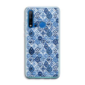 Blauw motief: Huawei P20 Lite (2019) Transparant Hoesje