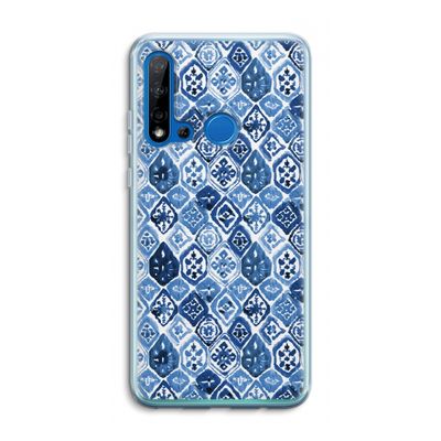 Blauw motief: Huawei P20 Lite (2019) Transparant Hoesje