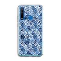 Blauw motief: Huawei P20 Lite (2019) Transparant Hoesje