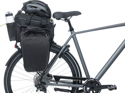 Basil miles xl pro bagagedragertas - waterdicht - sportief - zwart/lime - 9-36l - mik/rt adapterplaten