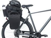 Basil miles xl pro bagagedragertas - waterdicht - sportief - zwart/lime - 9-36l - mik/rt adapterplaten