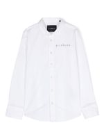 John Richmond Junior chemise en coton à logo imprimé - Blanc - thumbnail